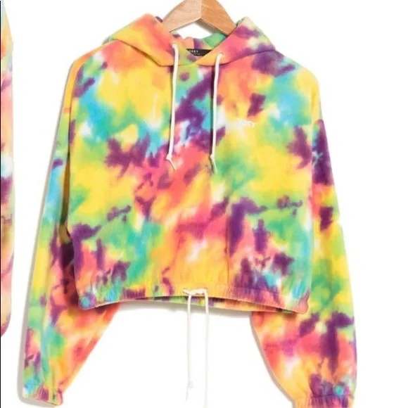 NWT HOST PICK OBEY Russett Hooded Sweatshirt Tie-dye - Picture 2 of 9